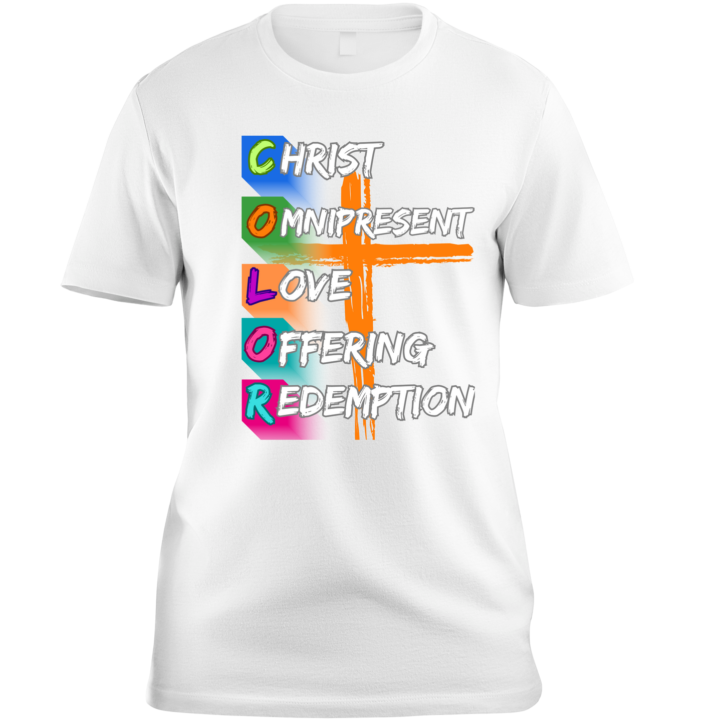 Color Orange Cross T-Shirt
