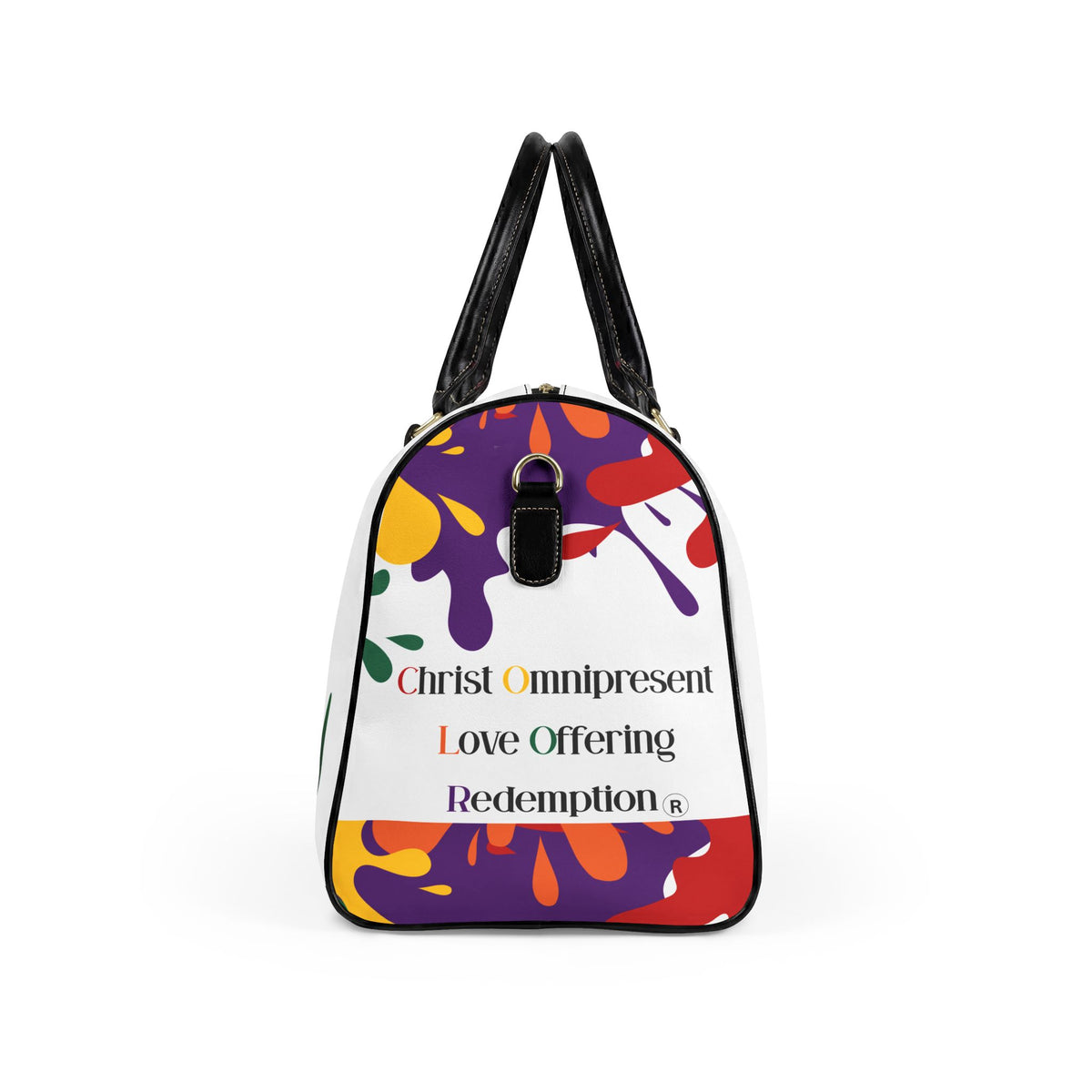 Color Rainbow Faux Leather Travel Bag