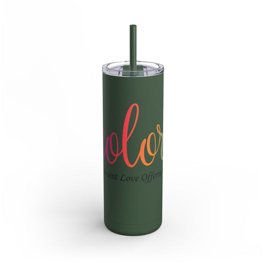 Color Passionate Skinny Matte Tumbler, 20oz