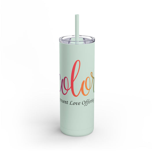 Color Passionate Skinny Matte Tumbler, 20oz