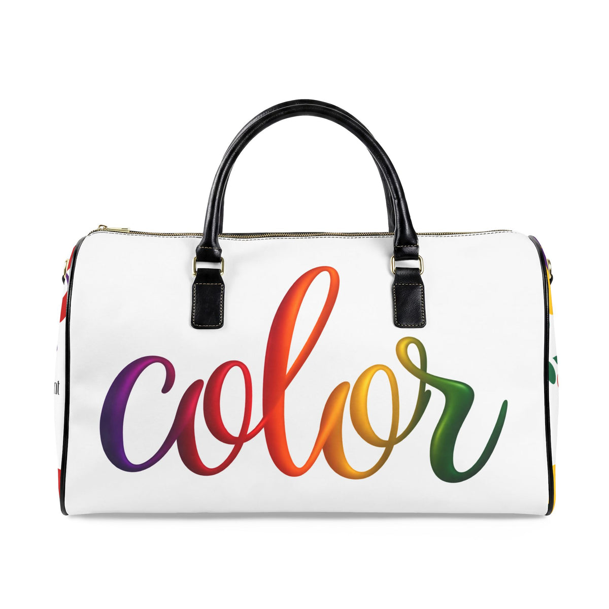 Color Rainbow Faux Leather Travel Bag