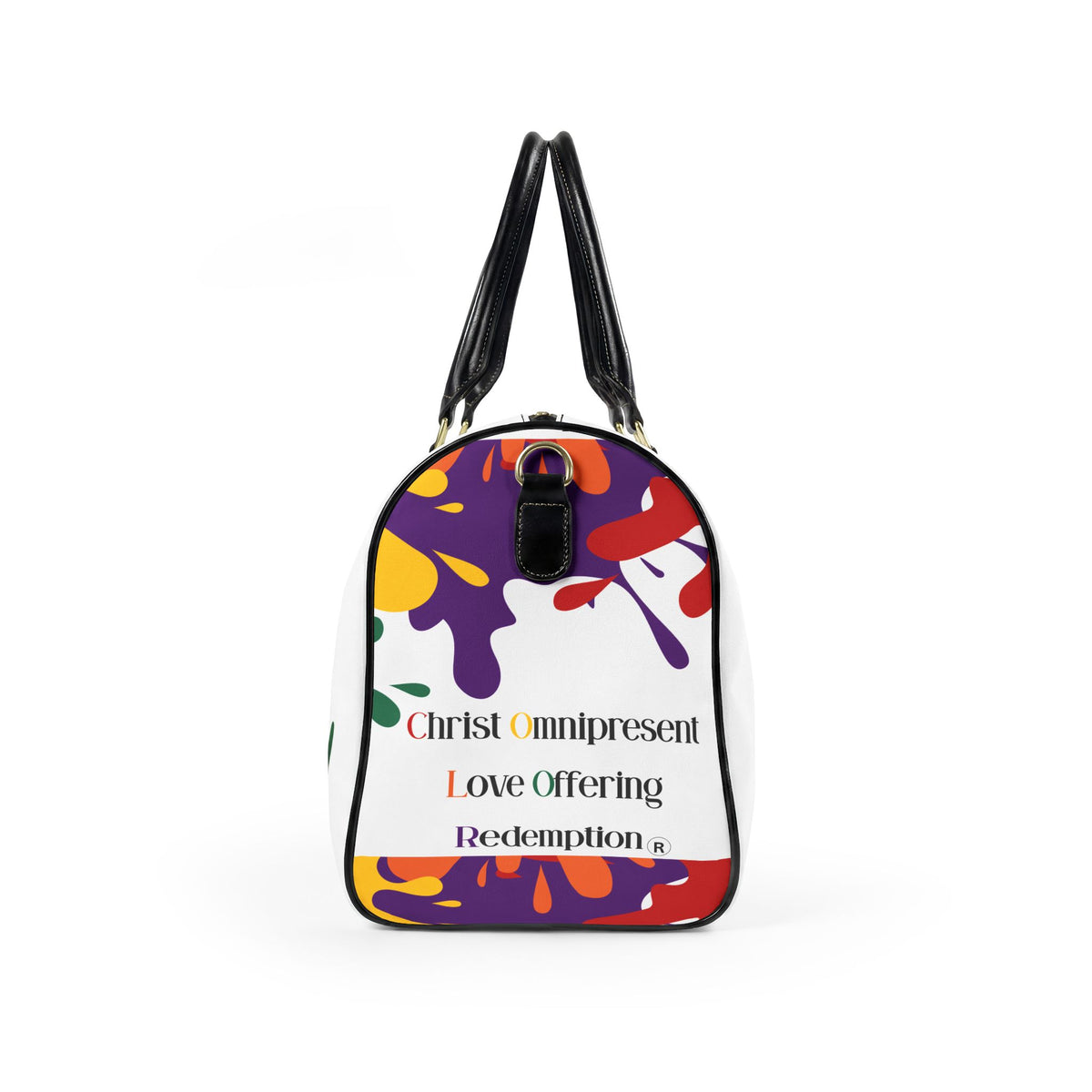 Color Rainbow Faux Leather Travel Bag