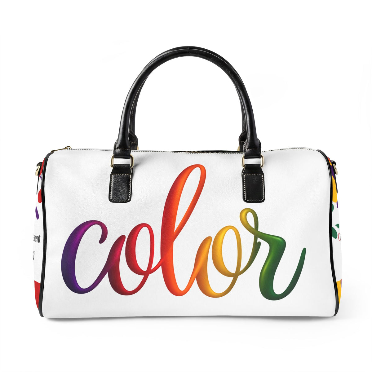 Color Rainbow Faux Leather Travel Bag