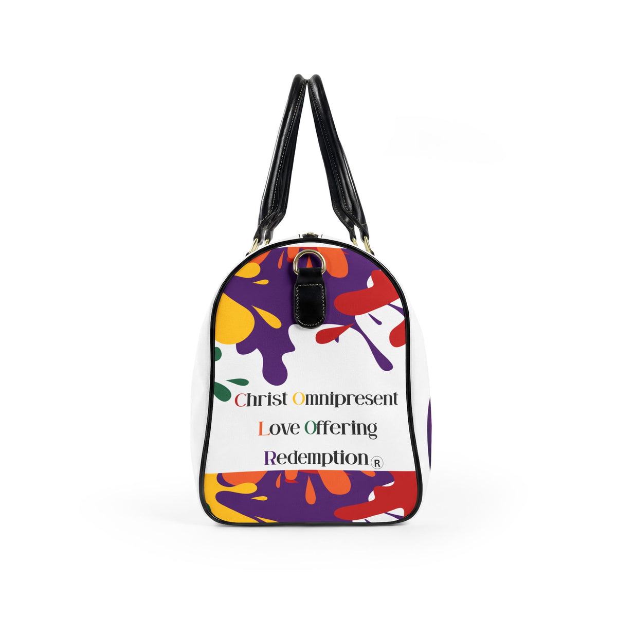 Color Rainbow Faux Leather Travel Bag