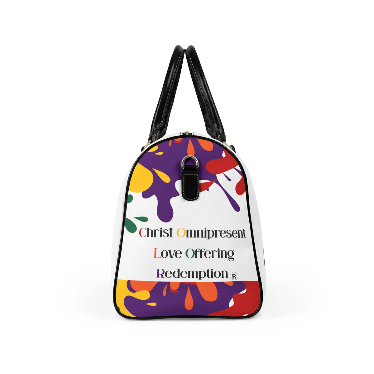 Color Rainbow Faux Leather Travel Bag